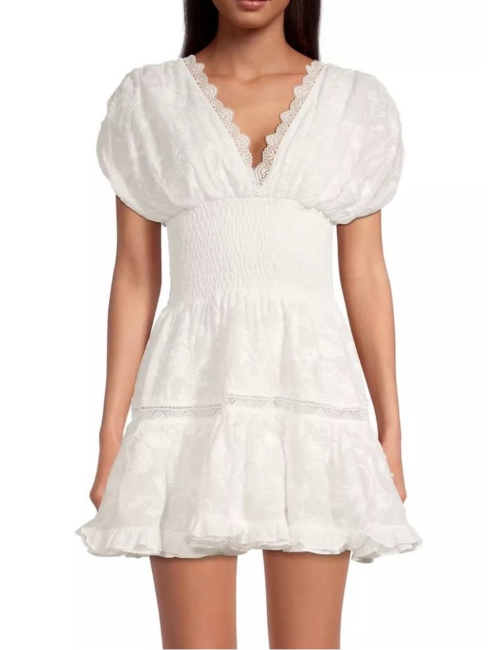 NEW Waimari Palomas Dress Size Medium White Cottagecore Prairie Boho Chic NWT